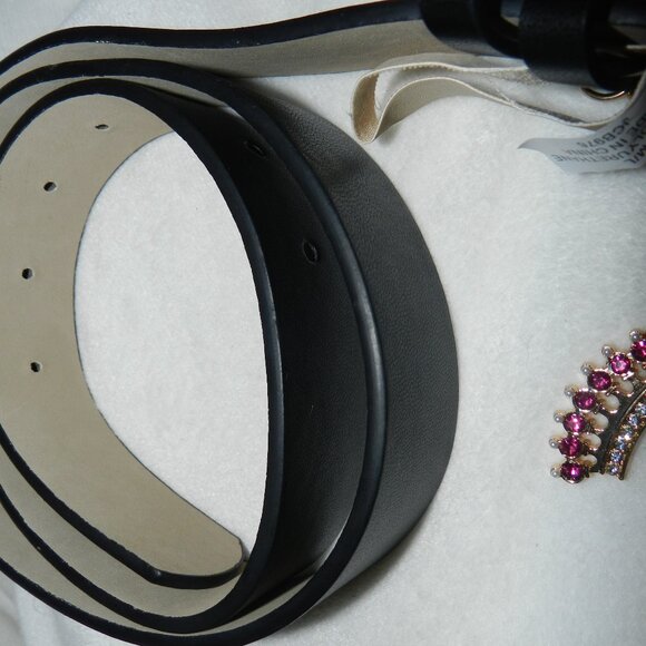 Juicy Couture Leather Belt Logo Buckle dangle charms RARE 🆕 📦⌚🏃🏻💨⚡🚚 - Picture 9 of 15